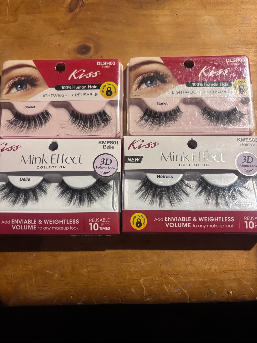 Kiss Mink Effect False Eyelashes – Black (Belle, Heiress, Starlet)